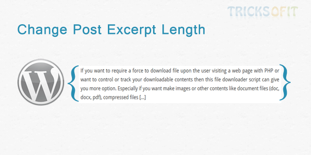 Change Post Excerpt Length in WordPress