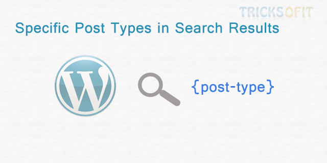 Specific Post Types in Search Results