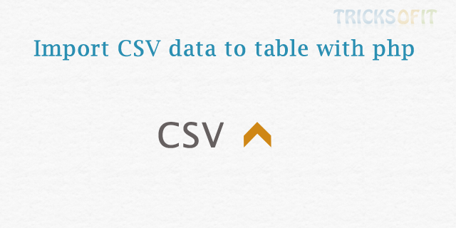 Import CSV data to table with PHP